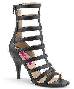 Pleaser Direct Dream 438 Black Matte Gladiator Heels Larger Size Shoes