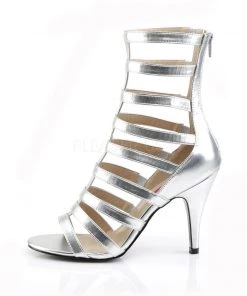 Pleaser Direct Larger Size Shoes Dream 438 Silver Gladiator Heels