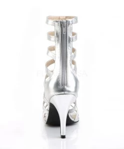 Pleaser Direct Larger Size Shoes Dream 438 Silver Gladiator Heels