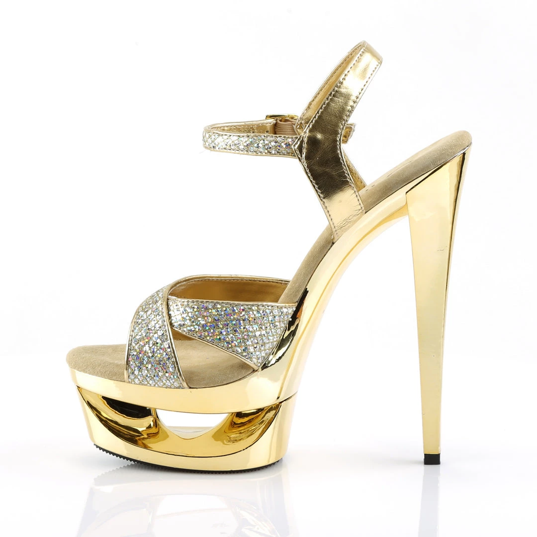 Pleaser Direct Glitter Shoes Eclipse 619G Gold Platform Sandals 3 Pleaser Direct Glitter Shoes Eclipse 619G Gold Platform Sandals