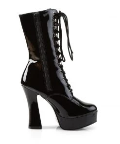Pleaser Direct Larger Size Shoes Electra 1020 Black Patent Ankle Boots