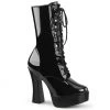 Pleaser Direct Larger Size Shoes Electra 1020 Black Patent Ankle Boots