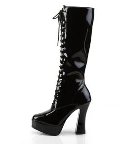 Pleaser Direct Electra 2020 Black Patent Knee High Boots Larger Size Shoes 7 Pleaser Direct Electra 2020 Black Patent Knee High Boots Larger Size Shoes