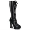 Pleaser Direct Electra 2020 Black Matte Knee High Boots