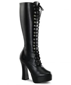 Pleaser Direct Electra 2020 Black Matte Knee High Boots