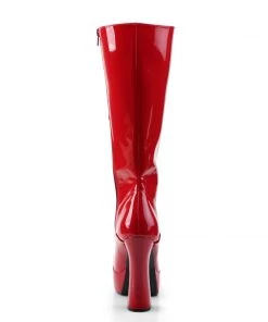 Pleaser Direct Electra 2020 Red Patent Knee High Boots