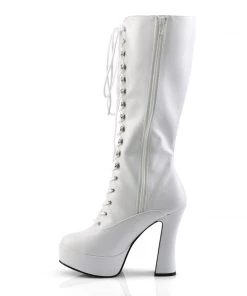 Pleaser Direct Larger Size Shoes Electra 2020 White Matte Knee High Boots 7 Pleaser Direct Larger Size Shoes Electra 2020 White Matte Knee High Boots