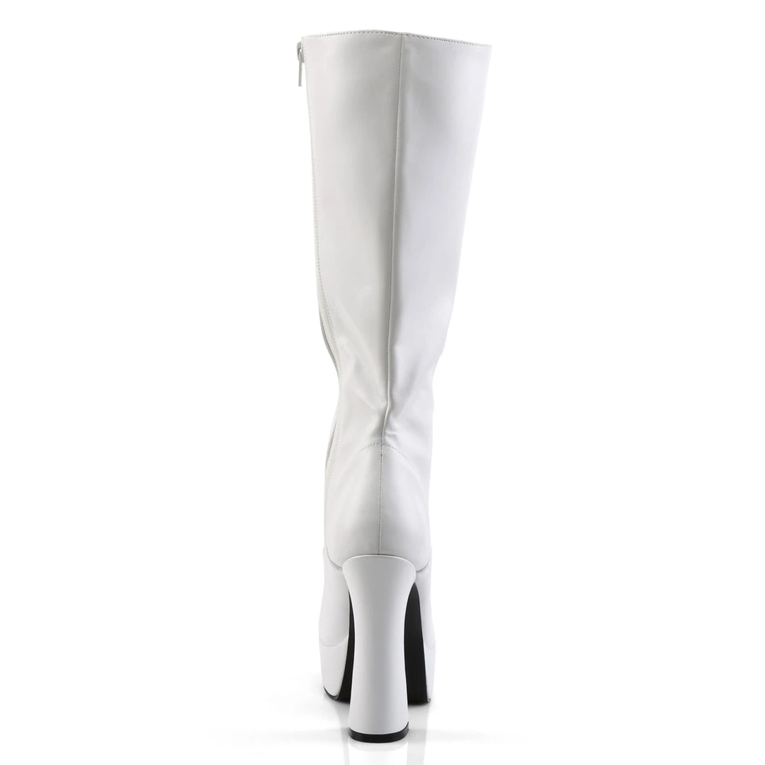 Pleaser Direct Larger Size Shoes Electra 2020 White Matte Knee High Boots 4 Pleaser Direct Larger Size Shoes Electra 2020 White Matte Knee High Boots