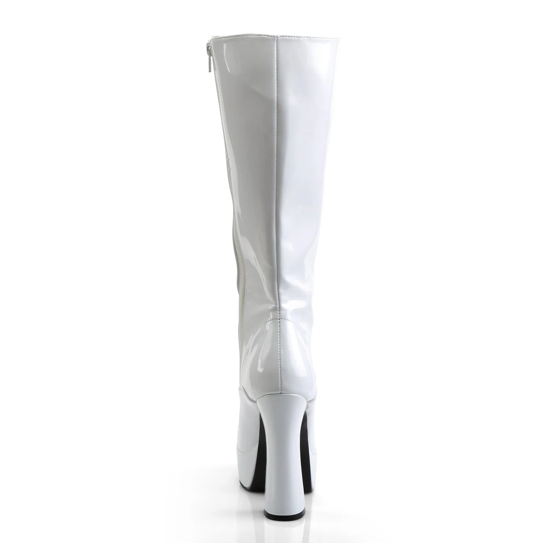 Pleaser Direct Electra 2020 White Patent Knee High Boots 4 Pleaser Direct Electra 2020 White Patent Knee High Boots