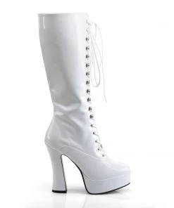 Pleaser Direct Electra 2020 White Patent Knee High Boots 9 Pleaser Direct Electra 2020 White Patent Knee High Boots