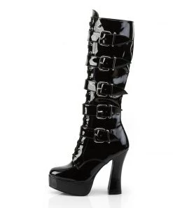 Pleaser Direct Electra 2042 Black Patent Buckle Boots Larger Size Shoes 7 Pleaser Direct Electra 2042 Black Patent Buckle Boots Larger Size Shoes