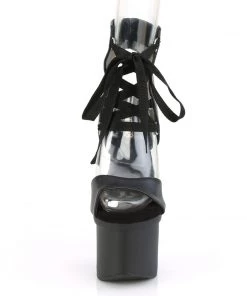 Pleaser Direct Esteem 700-14 Black Strappy Platforms