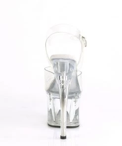 Pleaser Direct Esteem 708 Black & Clear Platforms 8 Pleaser Direct Esteem 708 Black & Clear Platforms