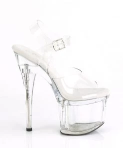 Pleaser Direct Esteem 708 Black & Clear Platforms 9 Pleaser Direct Esteem 708 Black & Clear Platforms