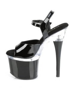 Pleaser Direct Platform Shoes Esteem 709 Black And Clear Platform High Heels 7 Pleaser Direct Platform Shoes Esteem 709 Black And Clear Platform High Heels