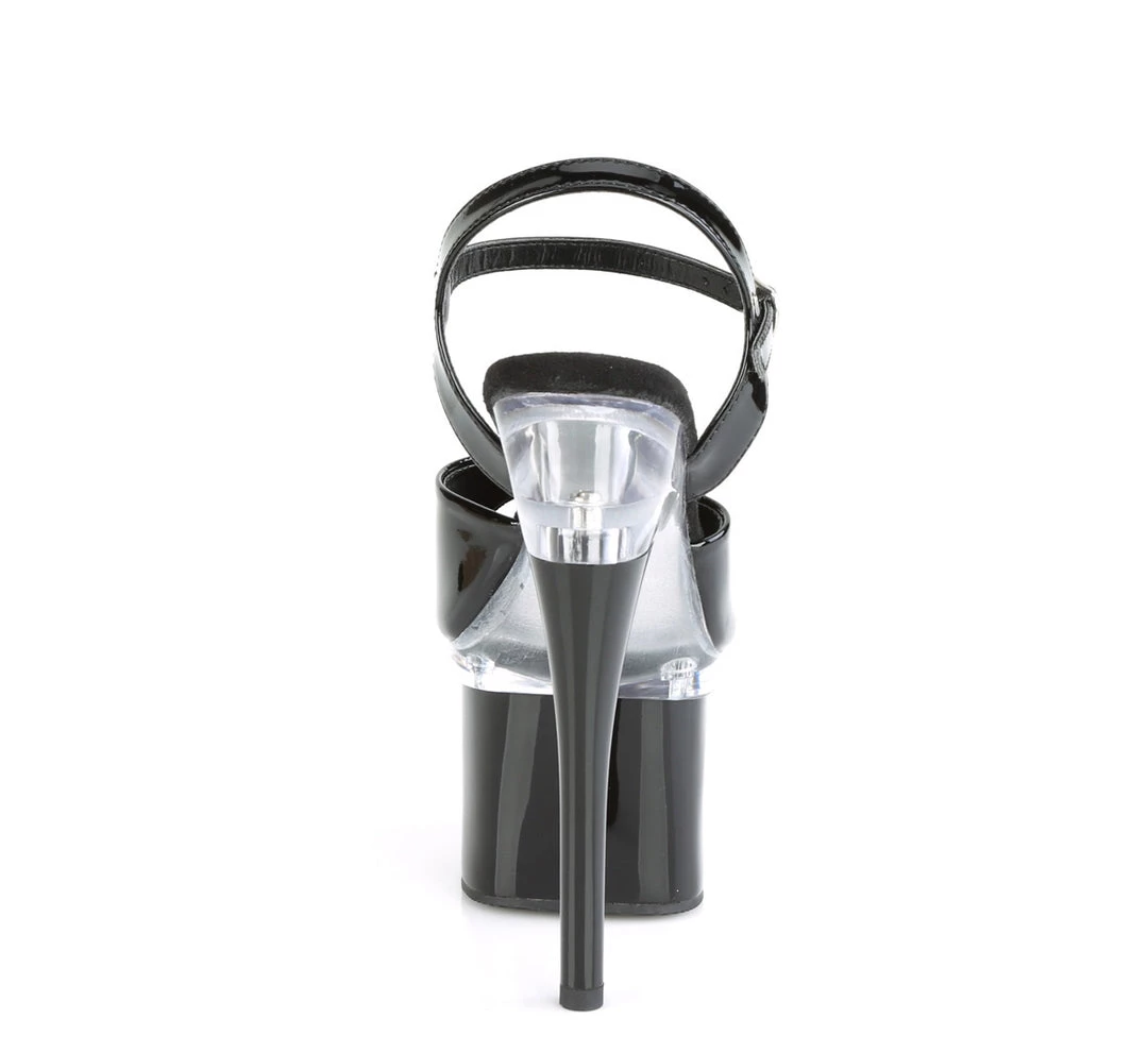 Pleaser Direct Platform Shoes Esteem 709 Black And Clear Platform High Heels 4 Pleaser Direct Platform Shoes Esteem 709 Black And Clear Platform High Heels