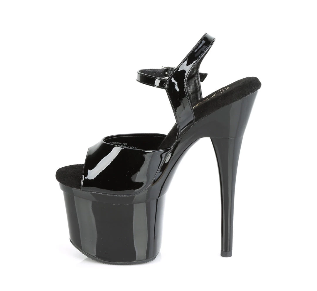 Pleaser Direct Platform Shoes Esteem 709 Black Platform High Heels 3 Pleaser Direct Platform Shoes Esteem 709 Black Platform High Heels