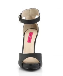 Pleaser Direct Larger Size Shoes Eve 02 Black Matte High Heel Sandals