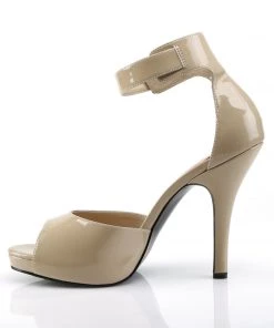 Pleaser Direct Eve 02 Cream Patent High Heel Sandals Larger Size Shoes 7 Pleaser Direct Eve 02 Cream Patent High Heel Sandals Larger Size Shoes