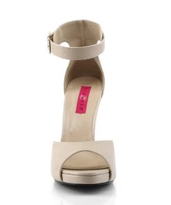 Pleaser Direct Larger Size Shoes Eve 02 Nude Matte High Heel Sandals