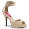Pleaser Direct Larger Size Shoes Eve 02 Nude Matte High Heel Sandals