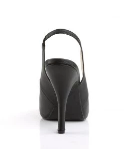 Pleaser Direct Eve 04 Black Matte Slingback High Heels