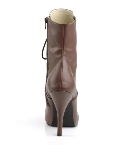 Pleaser Direct Larger Size Shoes Eve 106 Brown Matte Lace Up Ankle Boots 8 Pleaser Direct Larger Size Shoes Eve 106 Brown Matte Lace Up Ankle Boots