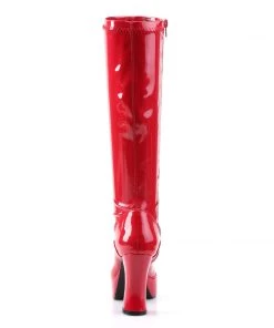 Pleaser Direct Larger Size Shoes Exotica 2000 Red Patent Gogo Boots