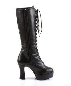Pleaser Direct Exotica 2020 Black Matte Lace Up Platform Boots Larger Size Shoes