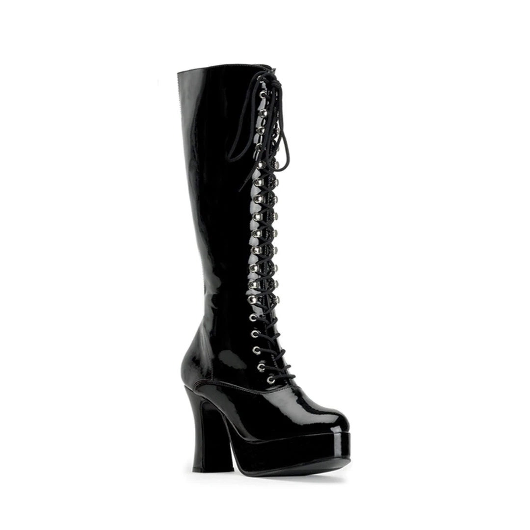 Pleaser Direct Larger Size Shoes Exotica 2020 Black Lace Up Platform Boots 1 Pleaser Direct Larger Size Shoes Exotica 2020 Black Lace Up Platform Boots