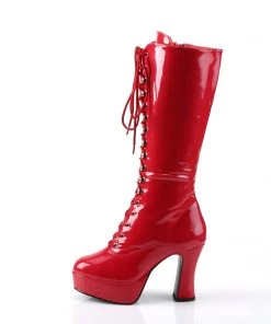 Pleaser Direct Exotica 2020 Red Lace Up Platform Boots