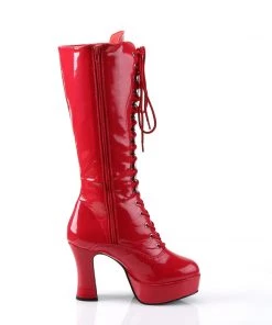 Pleaser Direct Exotica 2020 Red Lace Up Platform Boots