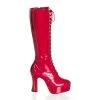 Pleaser Direct Exotica 2020 Red Lace Up Platform Boots