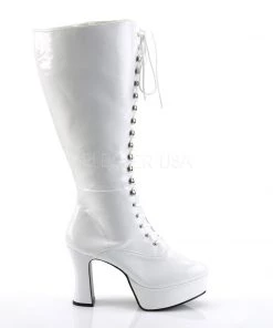 Pleaser Direct Exotica 2020X Wide Fit White Lace Up Platform Boots 9 Pleaser Direct Exotica 2020X Wide Fit White Lace Up Platform Boots