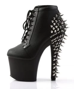 Pleaser Direct Fearless 700-28 Black Matte Spiked Boots Larger Size Shoes
