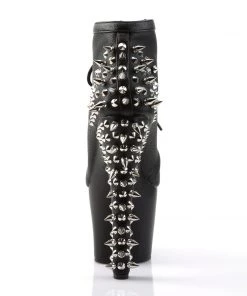 Pleaser Direct Fearless 700-28 Black Matte Spiked Boots Larger Size Shoes