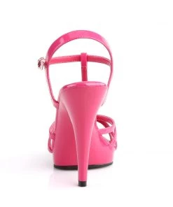 Pleaser Direct Larger Size Shoes Flair 420 Pink Patent Strappy Sandals