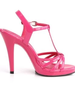 Pleaser Direct Larger Size Shoes Flair 420 Pink Patent Strappy Sandals