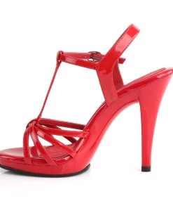 Pleaser Direct Flair 420 Red Patent Strappy Sandals 7 Pleaser Direct Flair 420 Red Patent Strappy Sandals