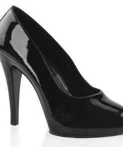 Pleaser Direct Flair 480 Black Patent Court Shoes