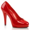 Pleaser Direct Flair 480 Red Patent Court Shoes Larger Size Shoes