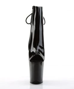 Pleaser Direct Flamingo 1018 Black Patent Ankle Boots