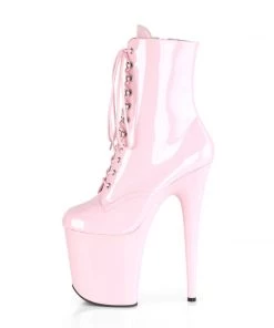 Pleaser Direct Flamingo 1020 Baby Pink Patent Vegan Ankle Boot Larger Size Shoes 7 Pleaser Direct Flamingo 1020 Baby Pink Patent Vegan Ankle Boot Larger Size Shoes