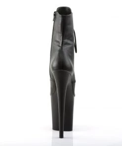 Pleaser Direct Flamingo 1020 Black Matte Vegan Ankle Boot Larger Size Shoes