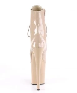 Pleaser Direct Larger Size Shoes Flamingo 1020 Nude Patent Vegan Ankle Boot 8 Pleaser Direct Larger Size Shoes Flamingo 1020 Nude Patent Vegan Ankle Boot
