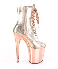 Pleaser Direct Flamingo 1020 Rose Gold Matte Platform Boots Larger Size Shoes