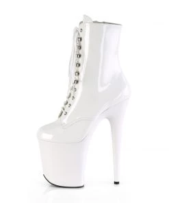 Pleaser Direct Flamingo 1020 White Patent Vegan Ankle Boot 7 Pleaser Direct Flamingo 1020 White Patent Vegan Ankle Boot