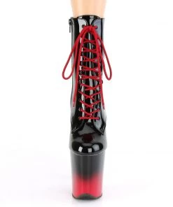 Pleaser Direct Flamingo 1020BR-H Red And Black Platform Boots Larger Size Shoes