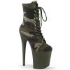 Pleaser Direct Flamingo 1020CAMO Ankle Boots Larger Size Shoes