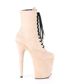Pleaser Direct Flamingo 1020FS Beige Faux Suede Vegan Ankle Boots Larger Size Shoes 9 Pleaser Direct Flamingo 1020FS Beige Faux Suede Vegan Ankle Boots Larger Size Shoes